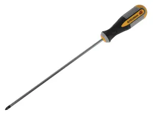 Roughneck Pozidriv Screwdriver with Long Reach and Magnetic Tip, PZ2 Size - 250mm