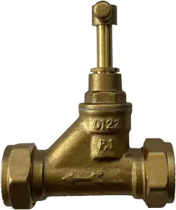 15mm Compression Stopcock Stoptap Polycock Valve MDPE Brass