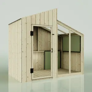 PolarPlay Kids Scandinavian Style Wooden Playhouse - Freyja Sage