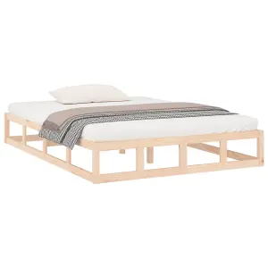 Berkfield Bed Frame 120x190 cm Small Double Solid Wood