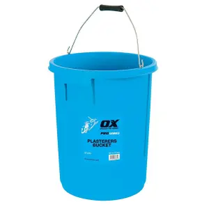 OX Pro Plasterers Bucket 25L 5 Gallon Plaster Mortar Deep Mixing Bucket P110825