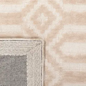 Viscose Rug 140 x 200 cm Beige ADATEPE