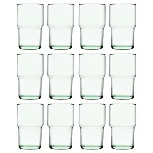 Pasabahce Aware Hill Recycled Stacking Highball Glasses - 440ml - Green - Pack of 12