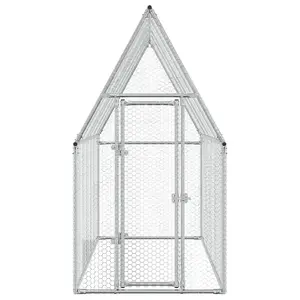 Chicken Cage Silver 200x100x190 cm Galvanised Steel