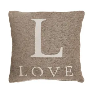 Interiors by Premier Natural 'Love' Words Cushion