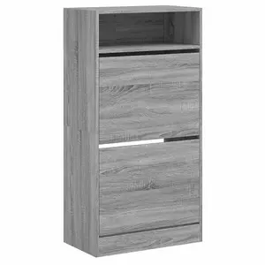 Shoe Cabinet Grey Sonoma 60x34x116 Engineered Wood