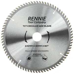 235mm x 80T TCT Circular Wood Saw Blade. Fits Bosch Makita Dewalt Circular Saws Etc