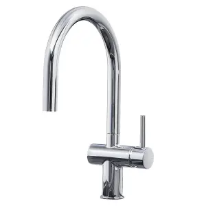 Liquida W19CH Single Lever Pull Out Head Chrome Kitchen Mixer Tap