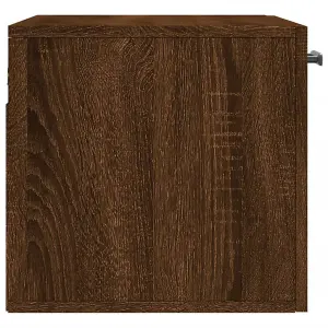 Berkfield Wall Cabinet Brown Oak 60x36.5x35 cm Engineered Wood