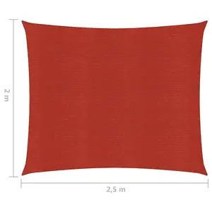 Berkfield Sunshade Sail 160 g/m2 Red 2x2.5 m HDPE