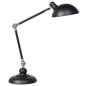 Beliani Industrial Metal Desk Lamp Black MERAMEC