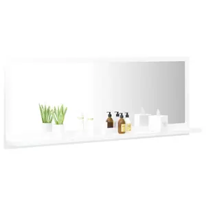 Dorlene Framed Wall Mounted Bathroom Mirror White / 80 cm