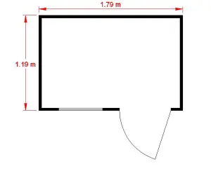 Shire Caldey 6x4 ft Pent Wooden Shed with floor & 1 window (Base included)