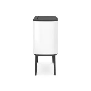 Brabantia Bo Touch Wide White Metal Bin - 36L Freestanding