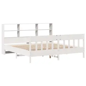 Berkfield Bed Frame without Mattress White 200x200 cm Solid Wood Pine