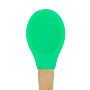 Tiny Dining - Children's Bamboo Silicone Tip Spoon - Green