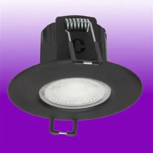 Collingwood - 4.3W LED H2 Lite Fire Rated Downlight IP65 - 3000K - Matt Black