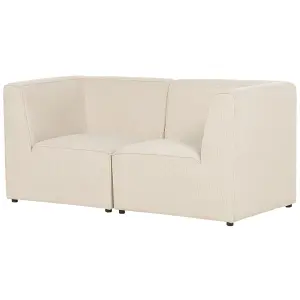 2 Seater Modular Jumbo Cord Sofa Beige LEMVIG