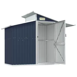 Berkfield Garden Shed Anthracite 270x130x208.5 cm Galvanised Steel