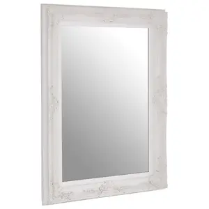 Interiors by Premier Baroque Rectangular Antique White Wall Mirror