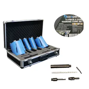 Makita 8406 Diamond Core Drill Rotary Percussion 110V + 10 Piece Core Set + Case