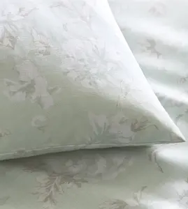 Mia King Duvet Cover Bedding Bed Set Floral Duck Egg Green