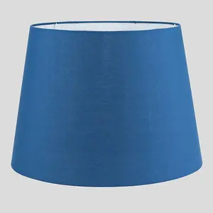 ValueLights Aspen Modern Tapered Table Floor Lamp Light Shade with Blue Fabric Finish