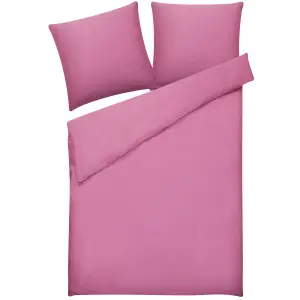 Duvet Cover Set HARMONRIDGE 155 x 220 cm Cotton Sateen Pink