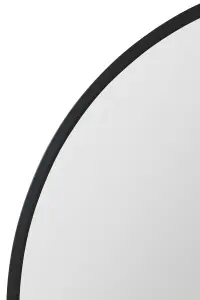 MirrorOutlet - The Arcus - Black Metal Framed Arched Garden Wall Mirror 49" x 35" (125 x 90cm)