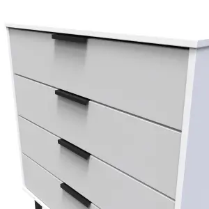 Hong Kong Ready assembled Matt grey 4 Drawer Chest of drawers (H)885mm (W)765mm (D)415mm