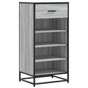 Berkfield Shoe Rack Grey Sonoma 48x38x97.5 cm Engineered Wood