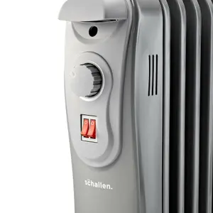 Schallen 2000W 9 Fin Portable Electric Slim Oil Filled Radiator Heater with Adjustable Temperature