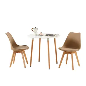 Nero Upholstered Dining Chair (Set of 2) Khaki / Oak