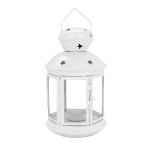 Nicola Spring - Metal Hanging Tealight Lantern - 20cm