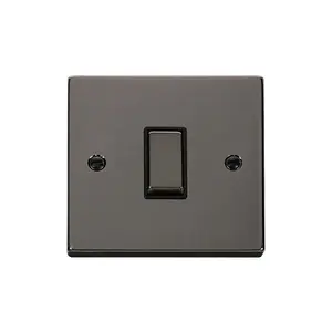 Click Scolmore Deco Rocker Switch 10A 1 Gang 2 Way Black Nickel - VPBN411BK