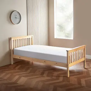 Double Bed 4ft6 Wooden Bed with Hybrid Mattress