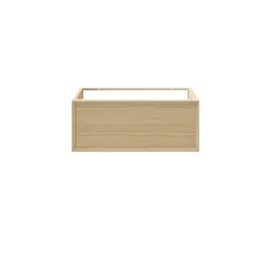 GoodHome Avela Matt Oak Veneer Wall-mounted Bathroom Vanity unit (H) 317mm (W) 800mm