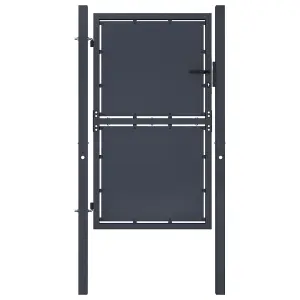 Berkfield Garden Gate Steel 100x125 cm Anthracite