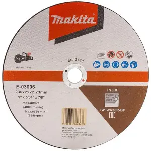 Makita E-03006 Cutting Cut Off Wheel 230mm 9" For DCE090 Disc Cutter