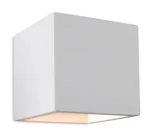 Luminosa Troy 1 Light Plaster Indoor Wall Light White, G9