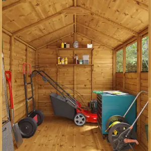 BillyOh Keeper Overlap Apex Wooden Shed - Pressure Treated - 8x6 - Windowless