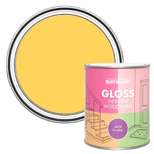 Rust-Oleum Lemon Jelly Gloss Interior Wood Paint 750ml