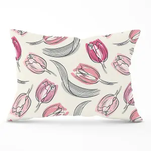 Tulips Flower Cushions 33cm x 48cm