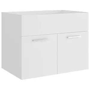 Berkfield Bathroom Furniture Set White Engineered Wood