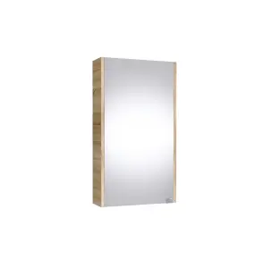 Bathroom Mirror Cabinet Mirrored Wall Unit 400 Slimline Cupboard Sonoma Oak Avir