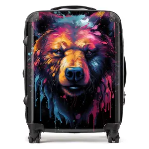 Splashart Bear Face Suitcase - Large