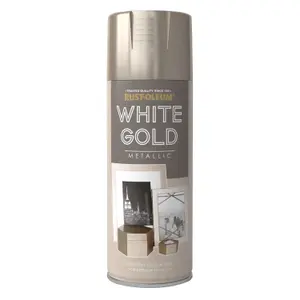 Rust-Oleum White gold effect Spray paint, 400ml