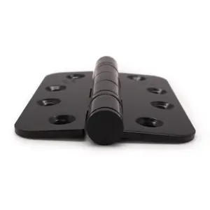 EAI 4" Fire Door Hinges 4" Stainless Steel Grade 13  - 102x76x3mm - RADIUS - Black - Pair - Including Screws