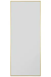 MirrorOutlet Manhattan Gold Aluminium Framed Modern Wall Mirror 153 x 61.5cm