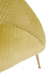 Interiors by Premier Gold Occasional Chair, Luxury Gold Velvet Occasional Chair, Comfortable, Stylish, and Functional Gold Chair